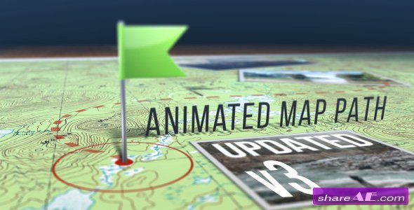 Videohive Animated Map Path v3