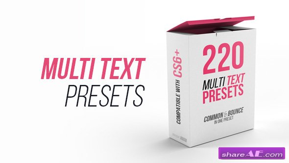 Videohive Multi Text Presets