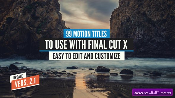 Videohive 99 Final Cut X Titles Pack - Apple Motion Templates