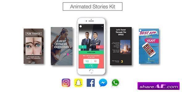 Videohive Animated Stories Kit // Instagram, Snapchat, Facebook