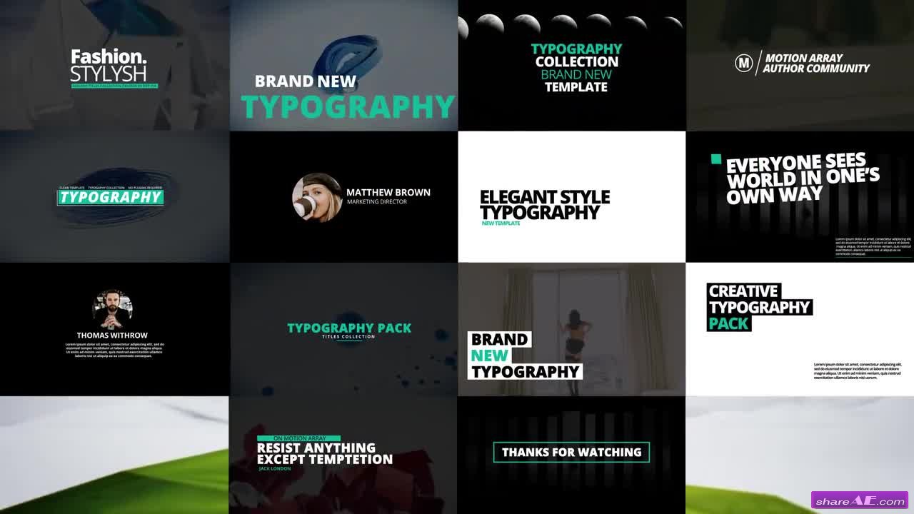 Motion Typo - Premiere Pro Templates » free after effects ...