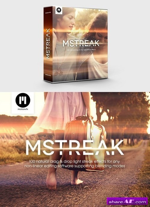 mStreak 4K - 100 Natural Drag & Drop Light Leaks