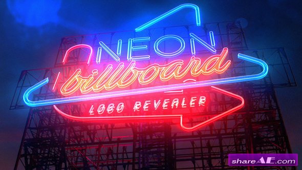 Videohive Neon Billboard Logo Revealer