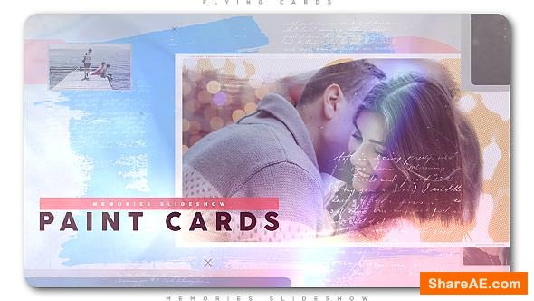 Videohive Painted Cards of Memories Slideshow