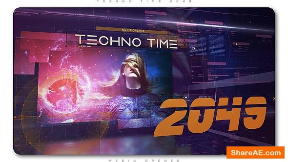 Videohive Techno Time 2049 Media Opener