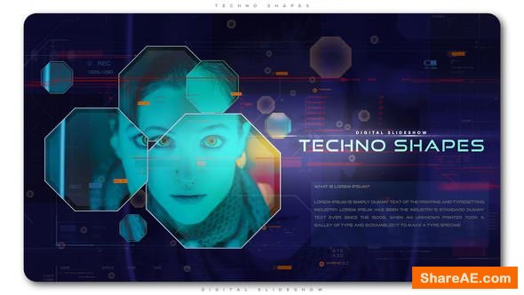 Videohive Techno Shapes Digital Slideshow