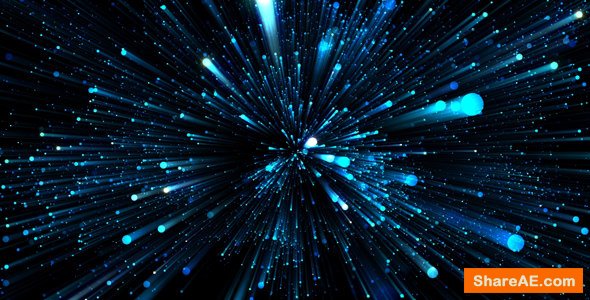 Videohive Blue Particles in Space - Motion Graphic