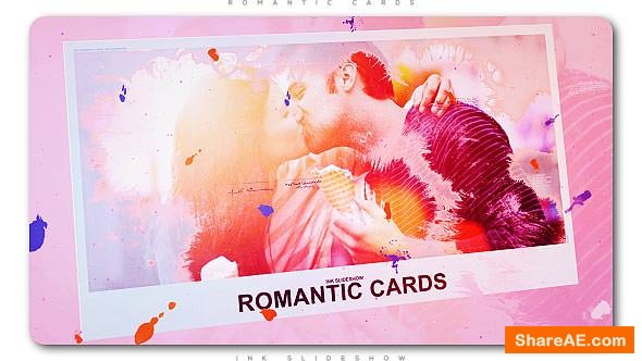 Videohive Romantic Cards Ink Slideshow