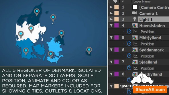 Videohive Denmark Map Kit