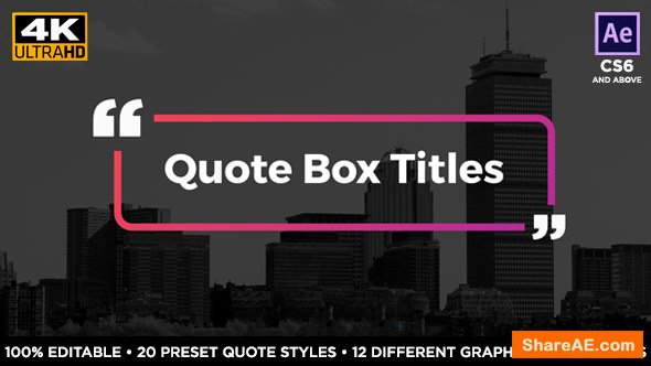 Videohive Quote Box Titles