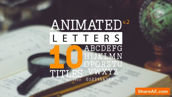 Videohive Animated Letters & 10 Titles Layout 2