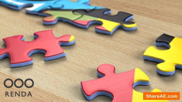 Videohive Jigsaw Puzzle Logo Reveal