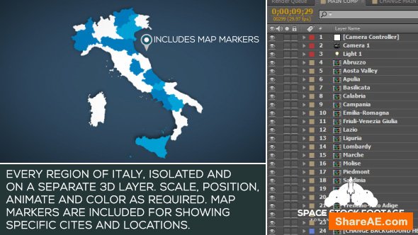 Videohive Italy Map Kit