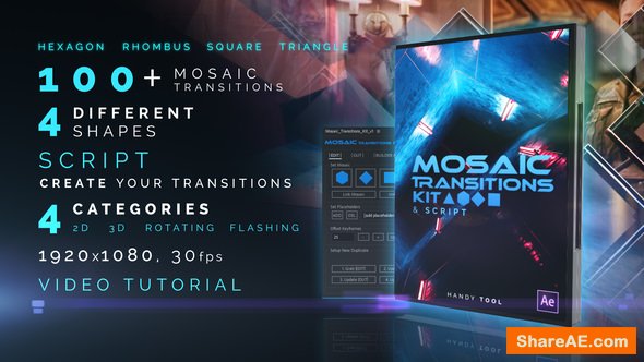 Videohive Mosaic Transitions Kit