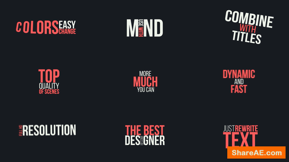 Videohive Typography Titles Pack