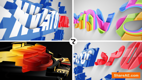 Videohive Realistic Cascading 3D Logo
