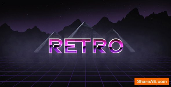 Videohive Retro Neon Title Sequence