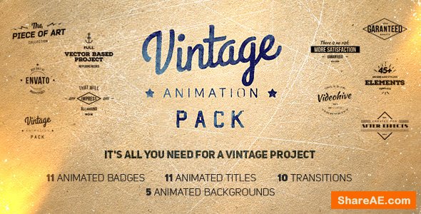 Videohive Vintage Animation Pack