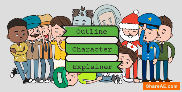 Videohive Outline Character Explainer Toolkit