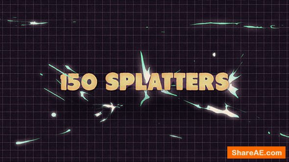 Videohive 150 Splatter Animations + Opener