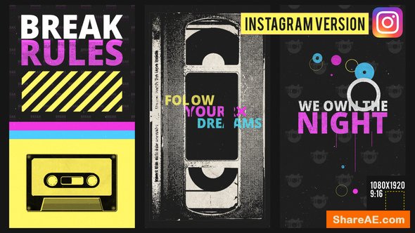 Videohive Own the night Instagram version