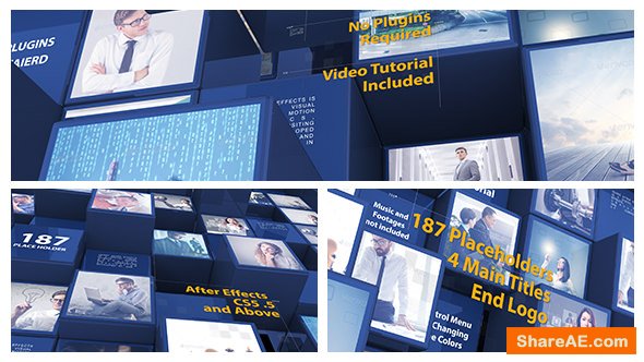 Videohive 3d Mosaic Corporate Intro