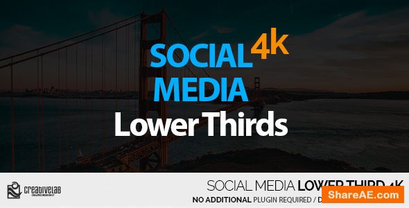 Videohive Social Media Lower Thirds 4K