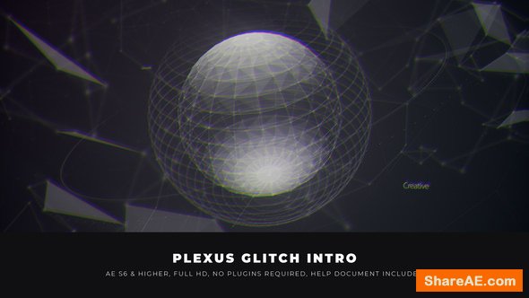 Videohive Plexus Glitch Intro
