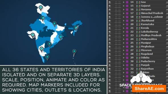 Videohive India Map Kit