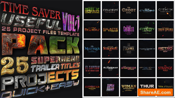 Videohive Avengers SuperHeroes Pack