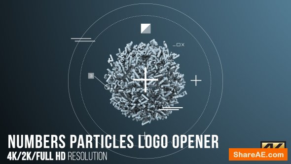 Videohive Numbers Particles Logo Opener