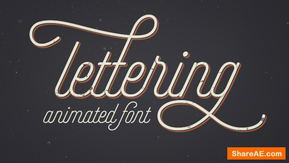 Videohive Animated Lettering Font