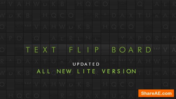 Videohive Text Flip Board - After Effects Template