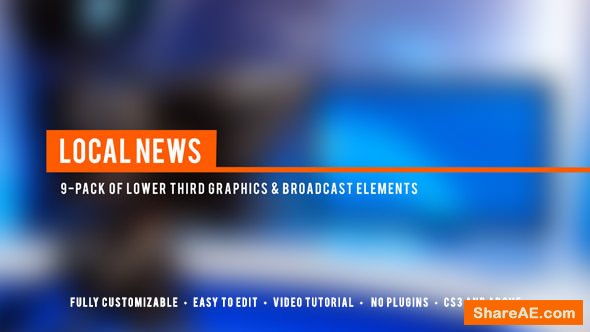 Videohive Local News Broadcast Lower Third Package