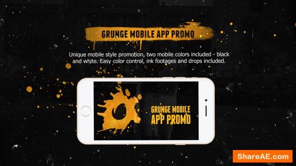 Videohive Grunge Mobile App Promo