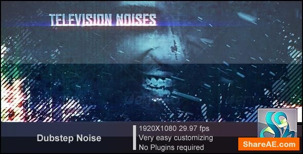 Videohive Dub Step Television Noise