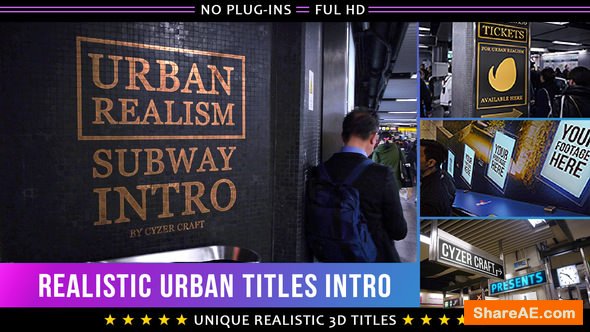 Videohive Realistic Urban 3D Titles Intro
