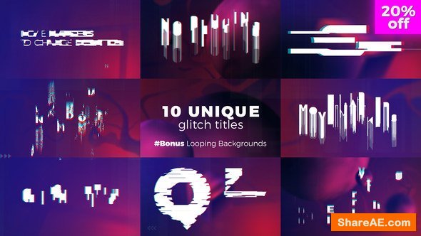 Videohive Glitch Titles Sequence