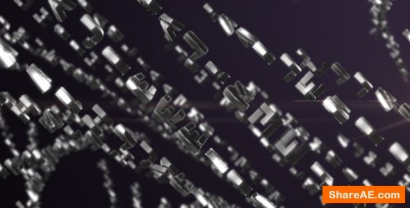 Videohive Metallic Characters Particle Reveal