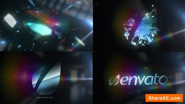 Videohive Shattered Glass - Mirror Logo Text Reveal
