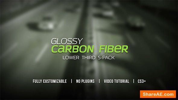 Videohive Glossy Carbon Fiber Lower Thirds