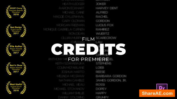 Videohive Film Credits - Premiere Pro