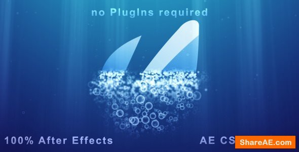 Videohive Underwater Logo Reveal and Dispersion