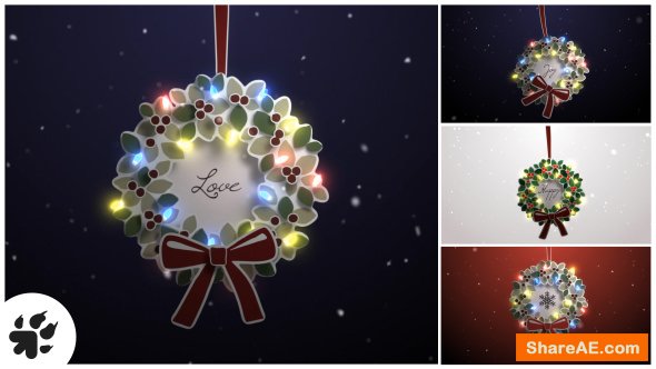 Videohive Merry Christmas Wreath