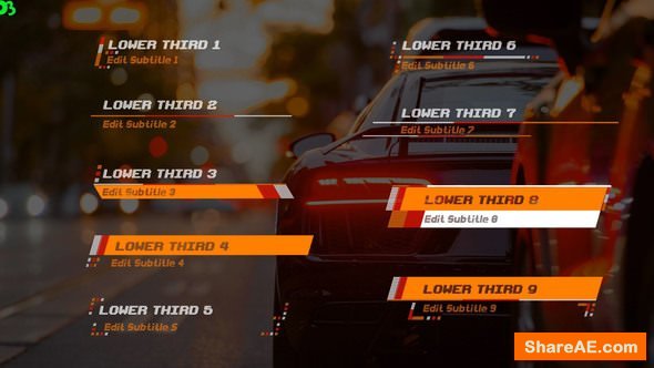Videohive Racer Lower Thirds