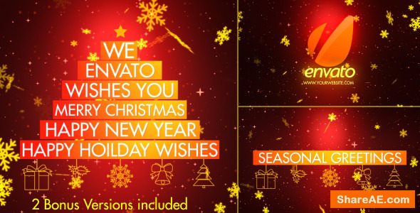 Videohive Christmas Wishes-Typography