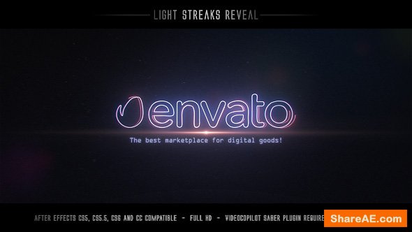 Videohive Light Streaks Reveal