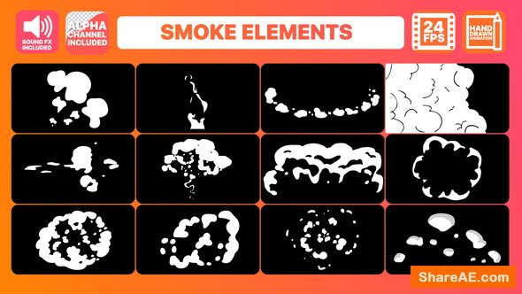 Videohive Cartoon Smoke Elements Pack