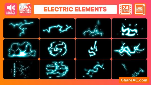 Videohive Hand Drawn Electric Elements Pack