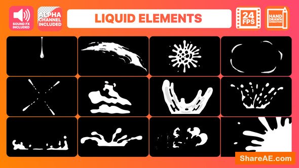 Videohive Liquid Motion Elements Pack